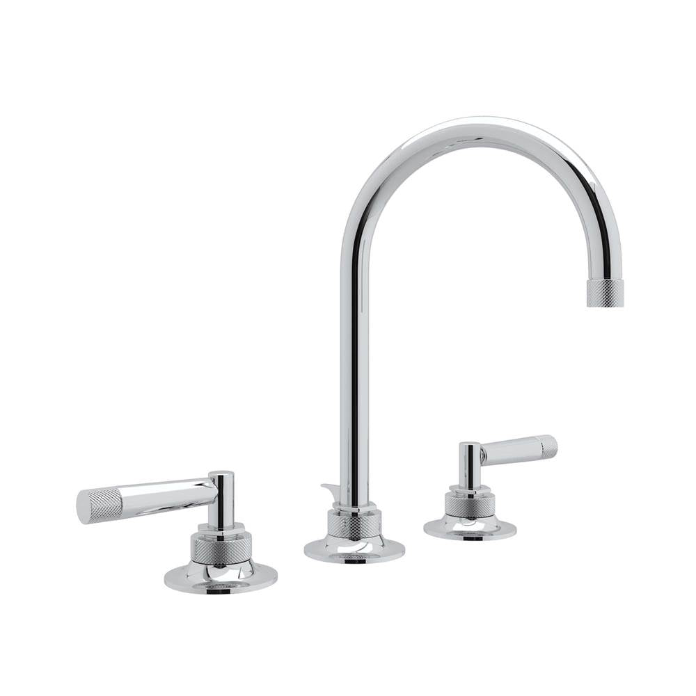 Rohl - Graceline Widespread Lavatory Faucet With C-Spout - Polished Chrome