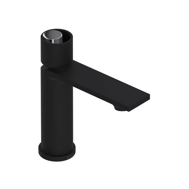 Rohl - EclissiE Single Handle Lavatory Faucet - Matte Black With Polished Chrome