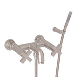 Rohl - Lombardia Exposed Wall Mount Tub Filler - Satin Nickel