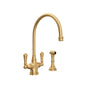 Rohl - Georgian EraE Two Handle Kitchen Faucet With Side Spray - Satin English Gold