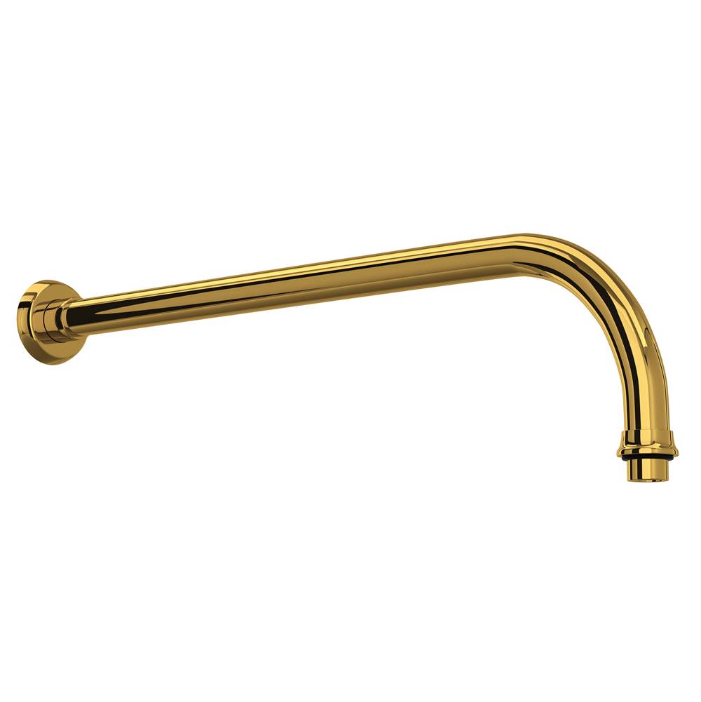 Rohl - 15'' Wall Mount Shower Arm - Unlacquered Brass