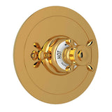 Rohl - EdwardianE 3/4'' Round Thermostatic Trim Without Volume Control - Unlacquered Brass