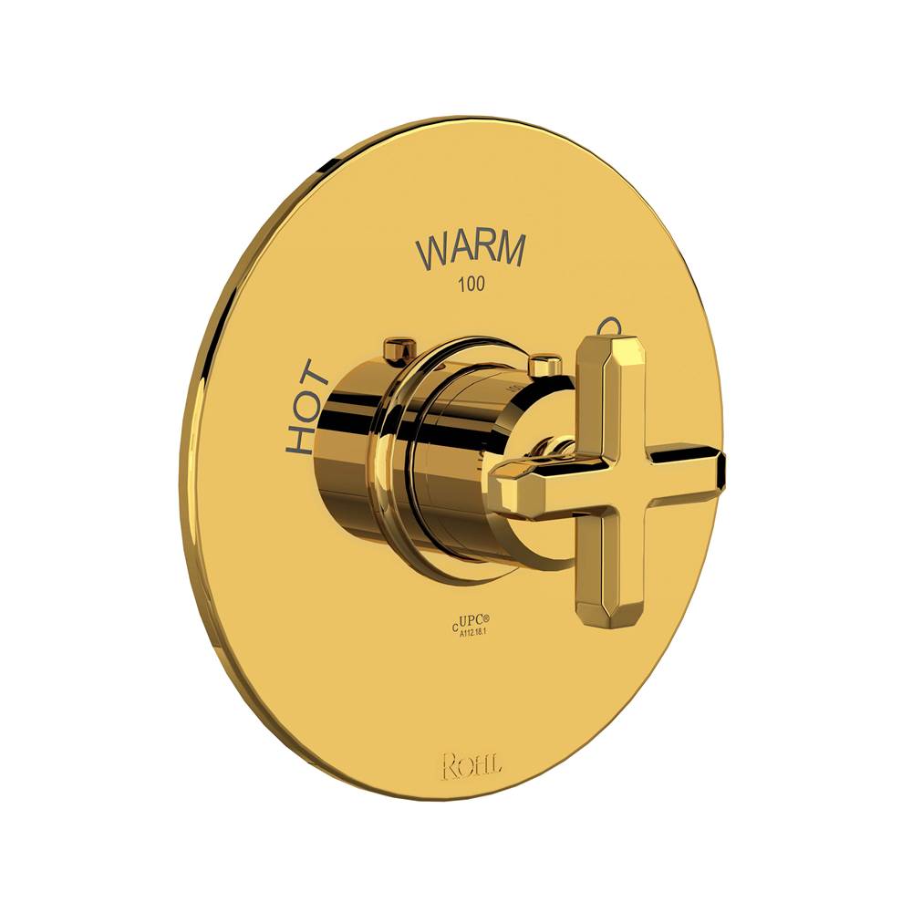 Rohl - ApothecaryE 3/4'' Thermostatic Trim Without Volume Control - Unlacquered Brass