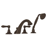 Rohl - Acqui 4-Hole Deck Mount Tub Filler - Tuscan Brass