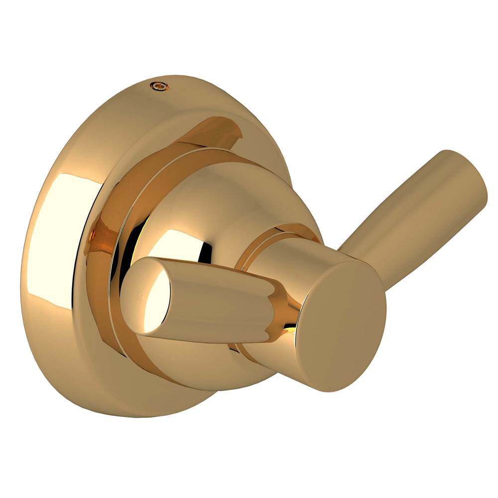 Rohl - HolbornE Double Robe Hook - Unlacquered Brass