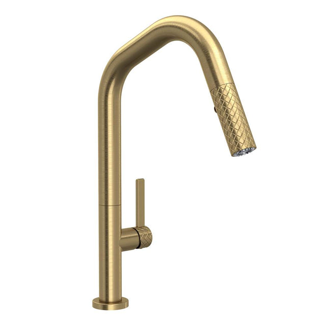 Rohl - TenerifeE Pull-Down Kitchen Faucet With U-Spout - Antique Gold