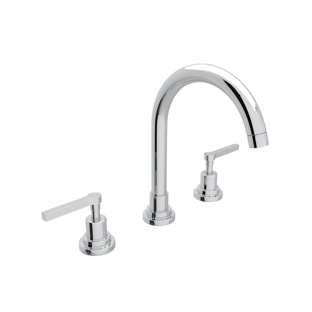 Rohl - Lombardia Widespread Lavatory Faucet With C-Spout - Polished Chrome