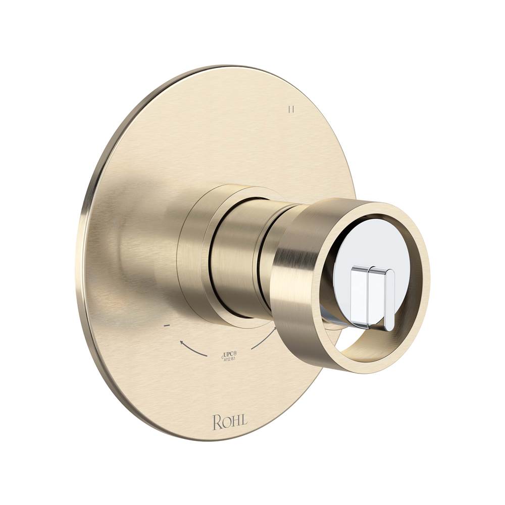 Rohl - EclissiE 1/2'' Therm & Pressure Balance Trim With 3 Functions - Satin Nickel With Polished Chrome
