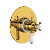 Rohl - EdwardianE 1/2'' Therm & Pressure Balance Trim With 2 Functions - Unlacquered Brass