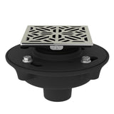 Rohl - Cast Iron 2'' No Hub Drain Kit With 3144 Mosaic Decorative Cover - Polished Nickel