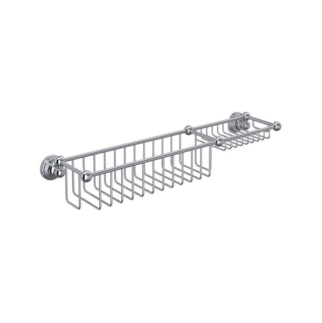 Rohl - 20'' Bottle Basket With Soap Tray - Polished Chrome