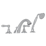 Rohl - Acqui 4-Hole Deck Mount Tub Filler - Polished Chrome