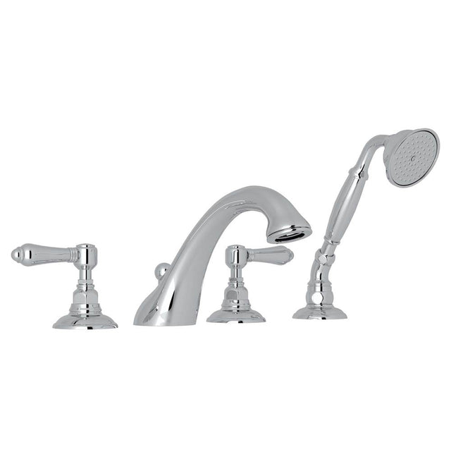 Rohl - Acqui 4-Hole Deck Mount Tub Filler - Polished Chrome