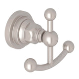 Rohl - San GiovanniE Double Robe Hook - Satin Nickel