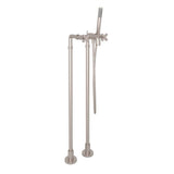 Rohl - Lombardia Floor Mount Tub Filler - Satin Nickel