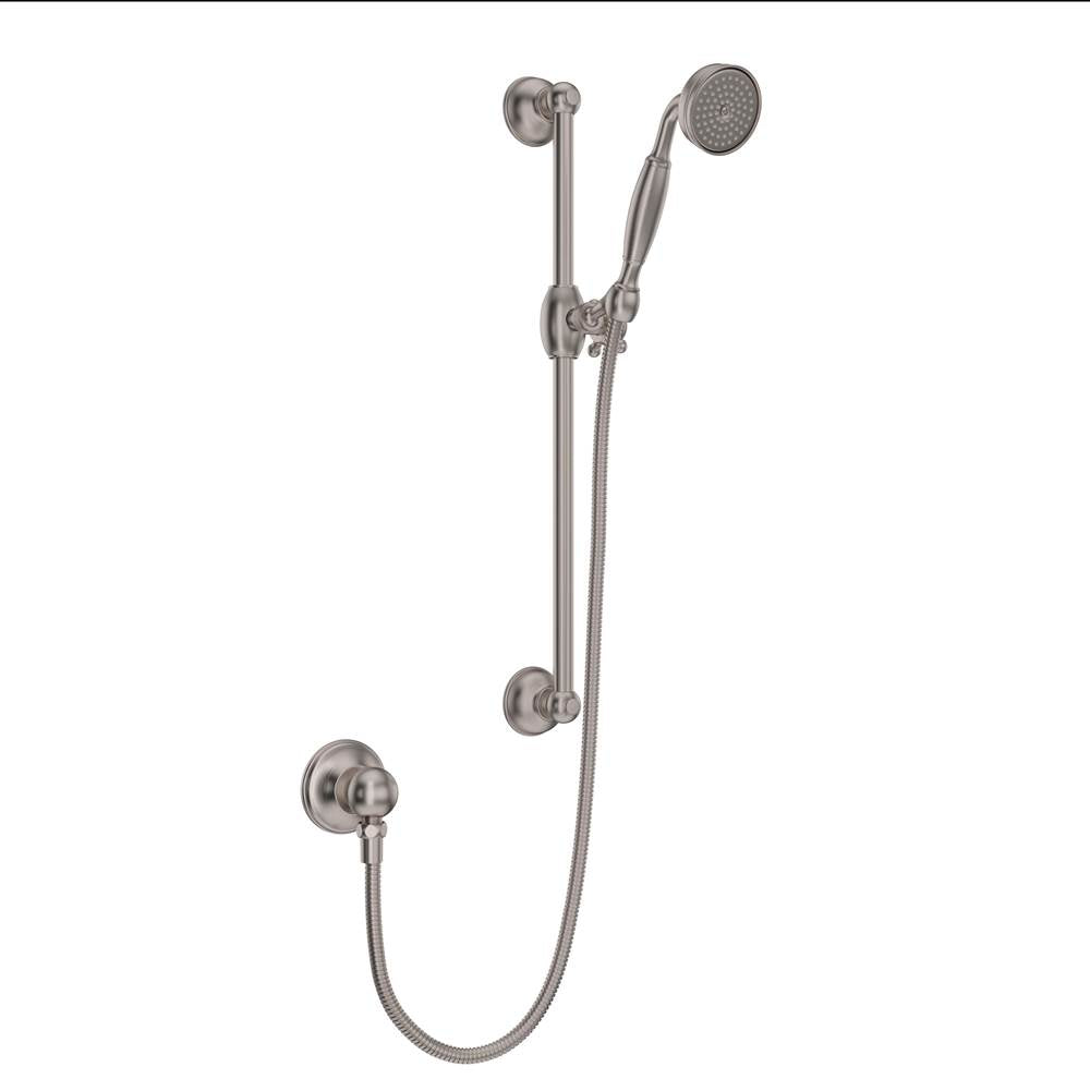 Rohl - Handshower Set With 22'' Slide Bar and Single Function Handshower - Satin Nickel