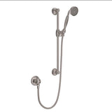Rohl - Handshower Set With 22'' Slide Bar and Single Function Handshower - Satin Nickel