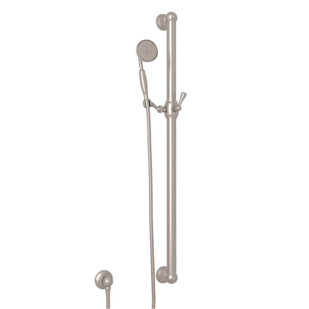 Rohl - Handshower Set With 39'' Grab Bar and Single Function Handshower - Satin Nickel