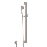 Rohl - Handshower Set With 39'' Grab Bar and Single Function Handshower - Satin Nickel