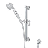 Rohl - Handshower Set With 24'' Grab Bar and Single Function Handshower - Polished Chrome