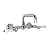 Rohl - Acqui Wall Mount Bridge Lavatory Faucet With U-Spout - Polished Chrome