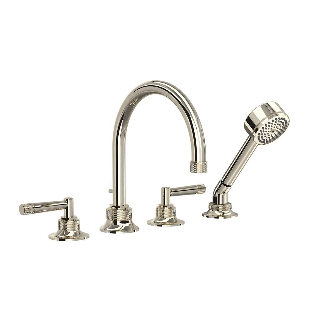 Rohl - Graceline 4-Hole Deck Mount Tub Filler - Polished Nickel