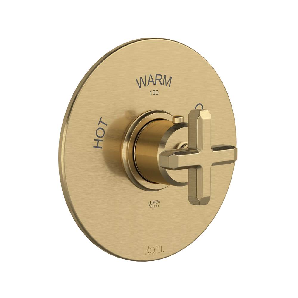Rohl - ApothecaryE 3/4'' Thermostatic Trim Without Volume Control - Antique Gold
