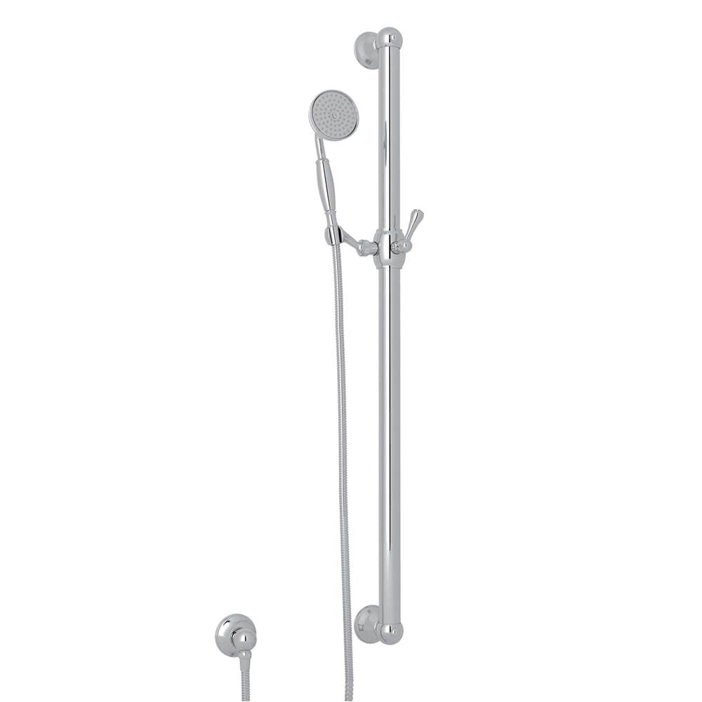 Rohl - Handshower Set With 39'' Grab Bar and Single Function Handshower - Polished Chrome