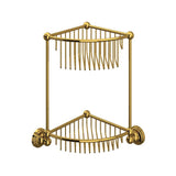 Rohl - Two Tier Corner Basket - Unlacquered Brass