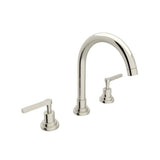 Rohl - Lombardia Widespread Lavatory Faucet With C-Spout - Polished Nickel