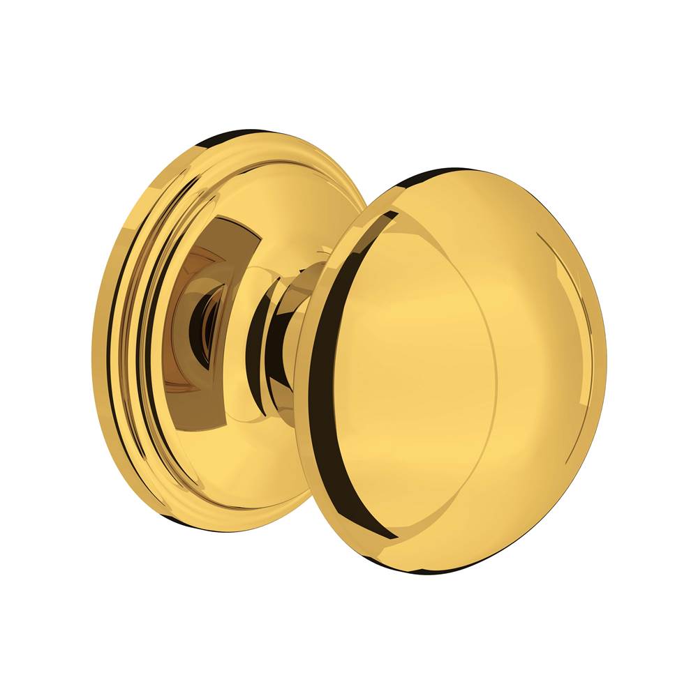 Rohl - Large Button Drawer Pull Knobs - Set of 5 - Unlacquered Brass