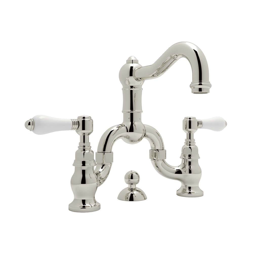 Rohl - Acqui Bridge Lavatory Faucet - Polished Nickel