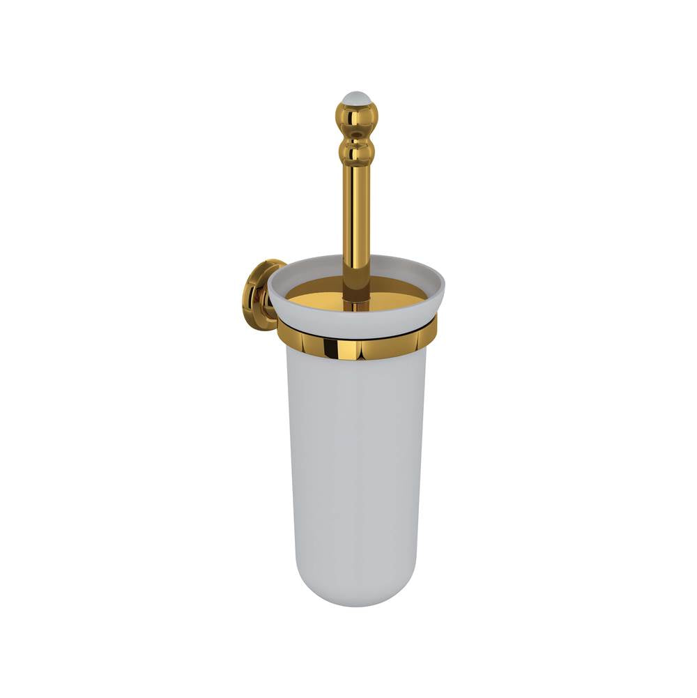 Rohl - Wall Mount Toilet Brush Holder - Unlacquered Brass