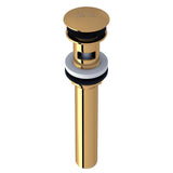 Rohl - Lavatory Push Drain With Overflow - Unlacquered Brass