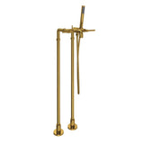 Rohl - Lombardia Floor Mount Tub Filler - Unlacquered Brass