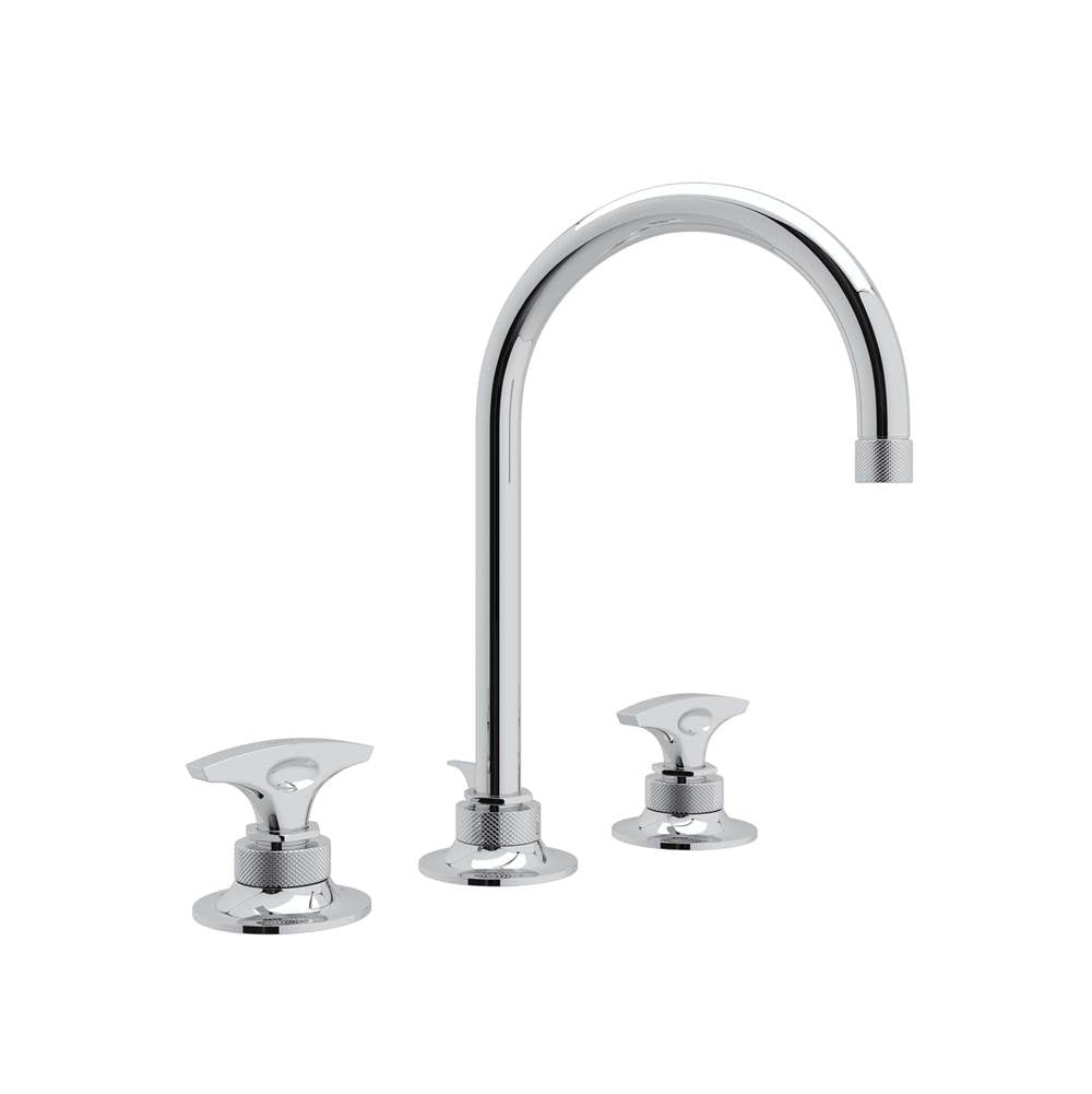Rohl - Graceline Widespread Lavatory Faucet With C-Spout - Polished Chrome