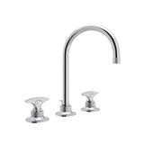 Rohl - Graceline Widespread Lavatory Faucet With C-Spout - Polished Chrome
