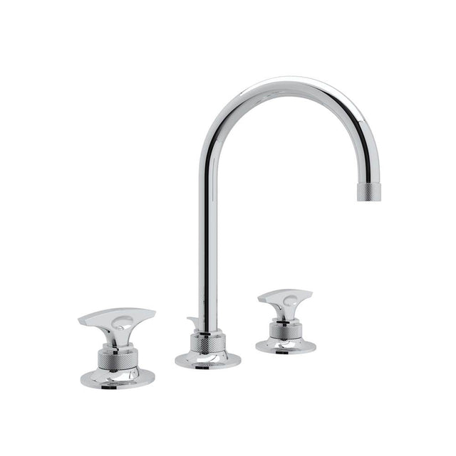 Rohl - Graceline Widespread Lavatory Faucet With C-Spout - Polished Chrome