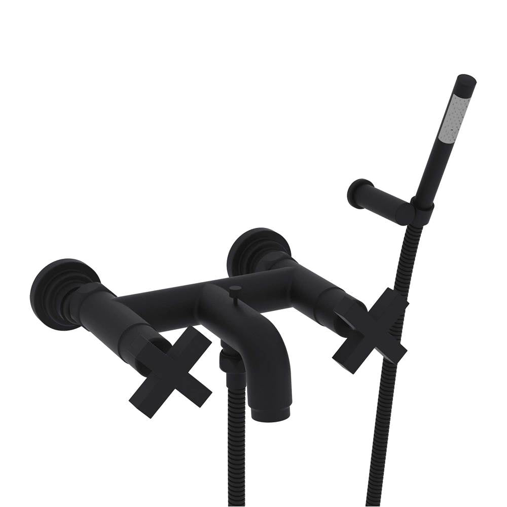 Rohl - Lombardia Exposed Wall Mount Tub Filler - Matte Black