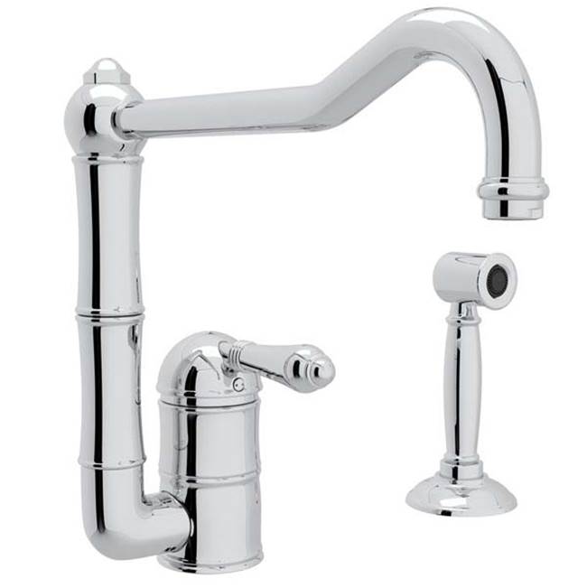 Rohl - Acqui Extended Spout Kitchen Faucet With Side Spray - Polished Chrome