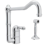 Rohl - Acqui Extended Spout Kitchen Faucet With Side Spray - Polished Chrome