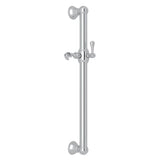 Rohl - 24'' Grab Bar With Sliding Handshower Holder - Polished Chrome