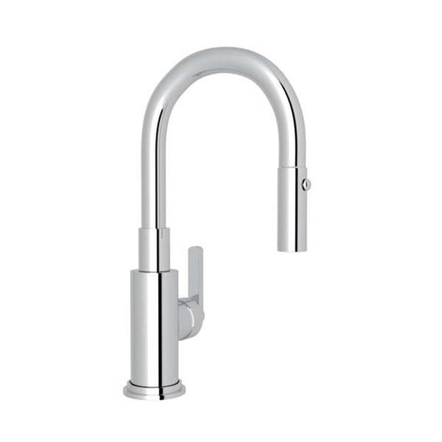 Rohl - Lombardia Pull-Down Bar/Food Prep Kitchen Faucet - Polished Chrome
