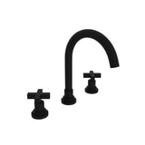 Rohl - Lombardia Widespread Lavatory Faucet With C-Spout - Matte Black