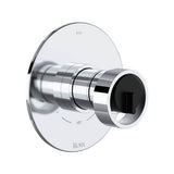 Rohl - EclissiE 1/2'' Therm & Pressure Balance Trim With 3 Functions - Polished Chrome With Matte Black