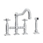 Rohl - Acqui Bridge Kitchen Faucet With Side Spray - Polished Chrome