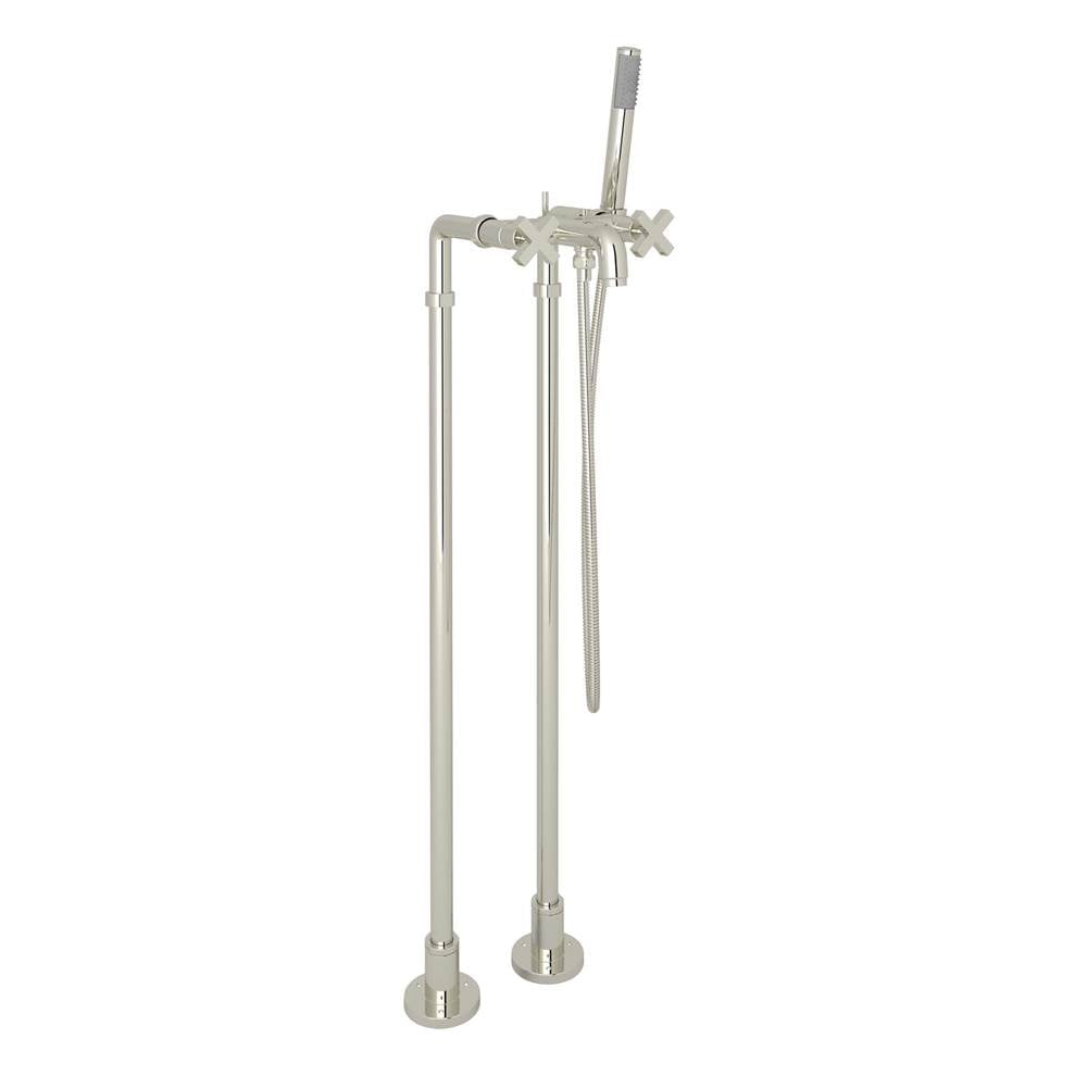 Rohl - Lombardia Floor Mount Tub Filler - Polished Nickel