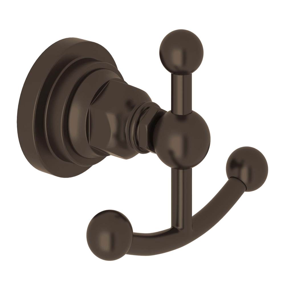 Rohl - San GiovanniE Double Robe Hook - Tuscan Brass