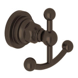 Rohl - San GiovanniE Double Robe Hook - Tuscan Brass