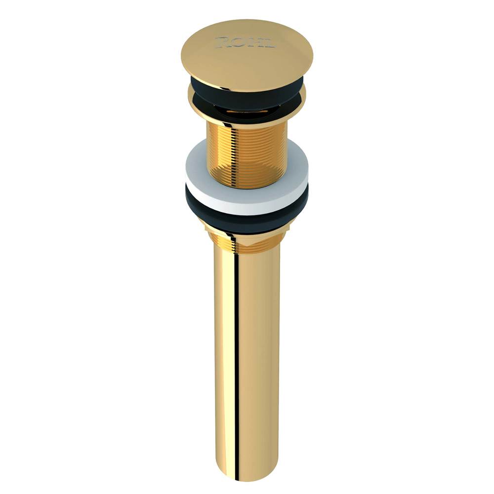 Rohl - Lavatory Push Drain Without Overflow - Unlacquered Brass